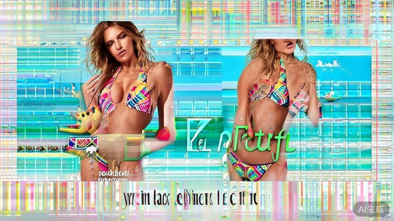 Zaful泳装模特在沙滩拍摄的时尚大片，体现其聚焦泳装与度假风的品牌定位